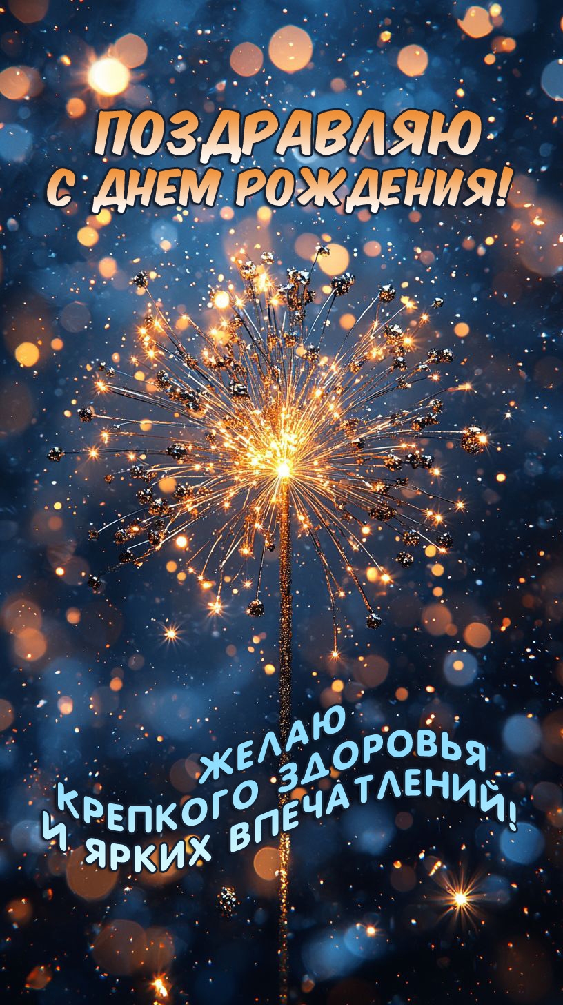 Поздравляю с Днем рождения! Желаю крепкого здоровья и ярких впечатлений!
