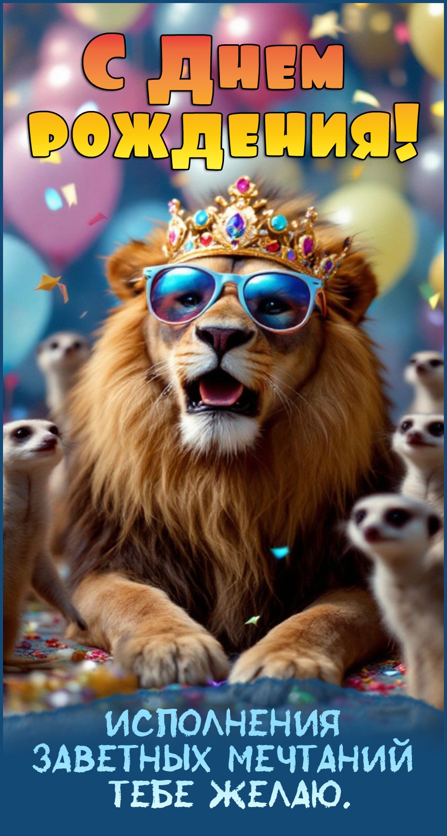 С Днем рождения! Исполнения заветных мечтаний тебе желаю.