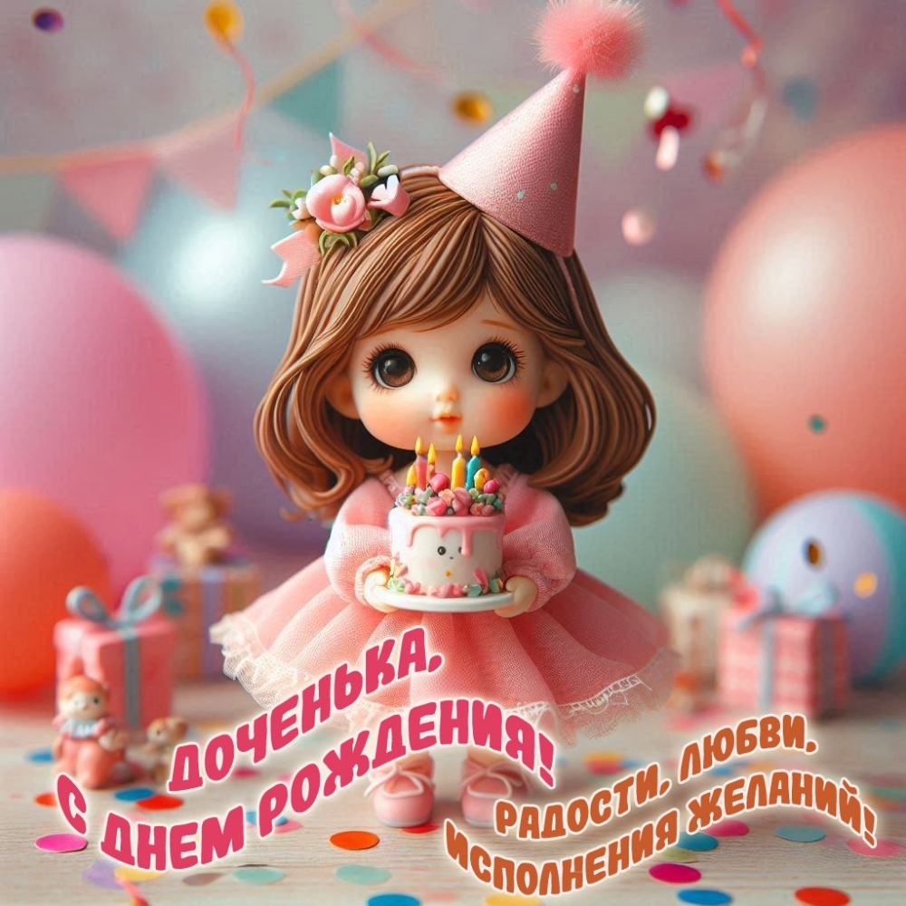 Доченька, с днем рождения! Радости, любви, исполнения желаний!