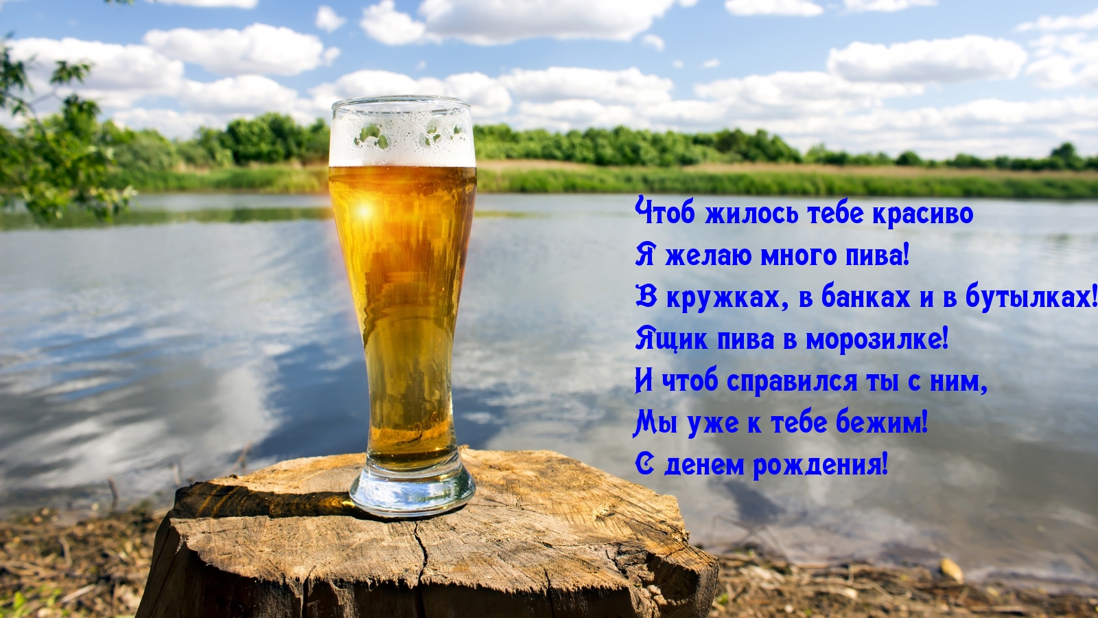 Чтоб жилось тебе красиво, Я желаю много пива!